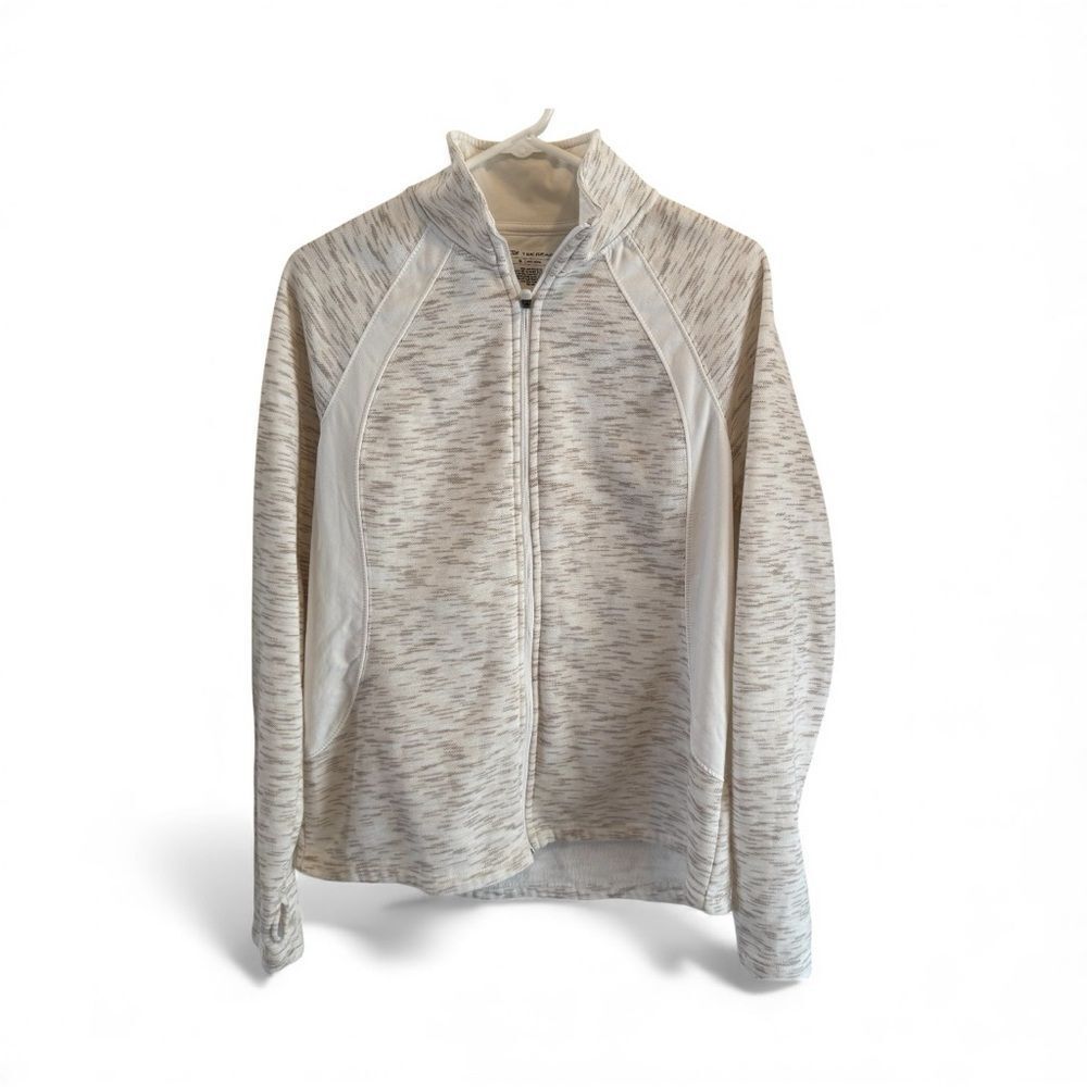 Tek Gear Cream and Tan Zip-Up Jacket